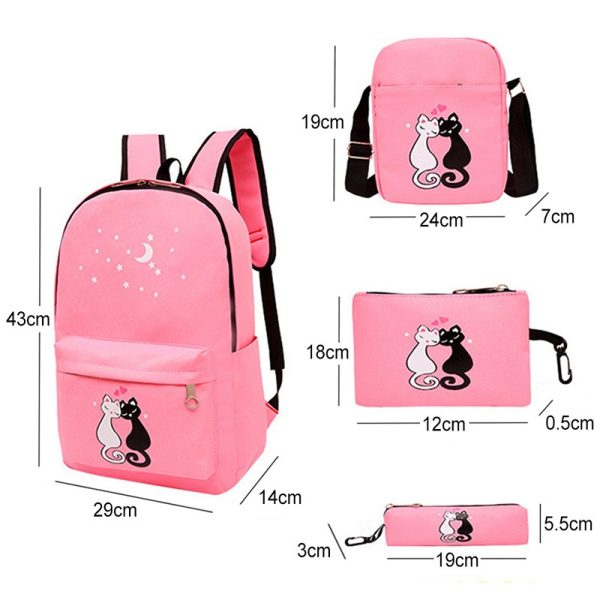 4-Piece School Bag Set for Kids – Boys & Girls Backpack Combo