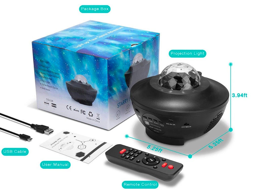 Led Galaxy Star Light Starry Projecter - Bforbazaar