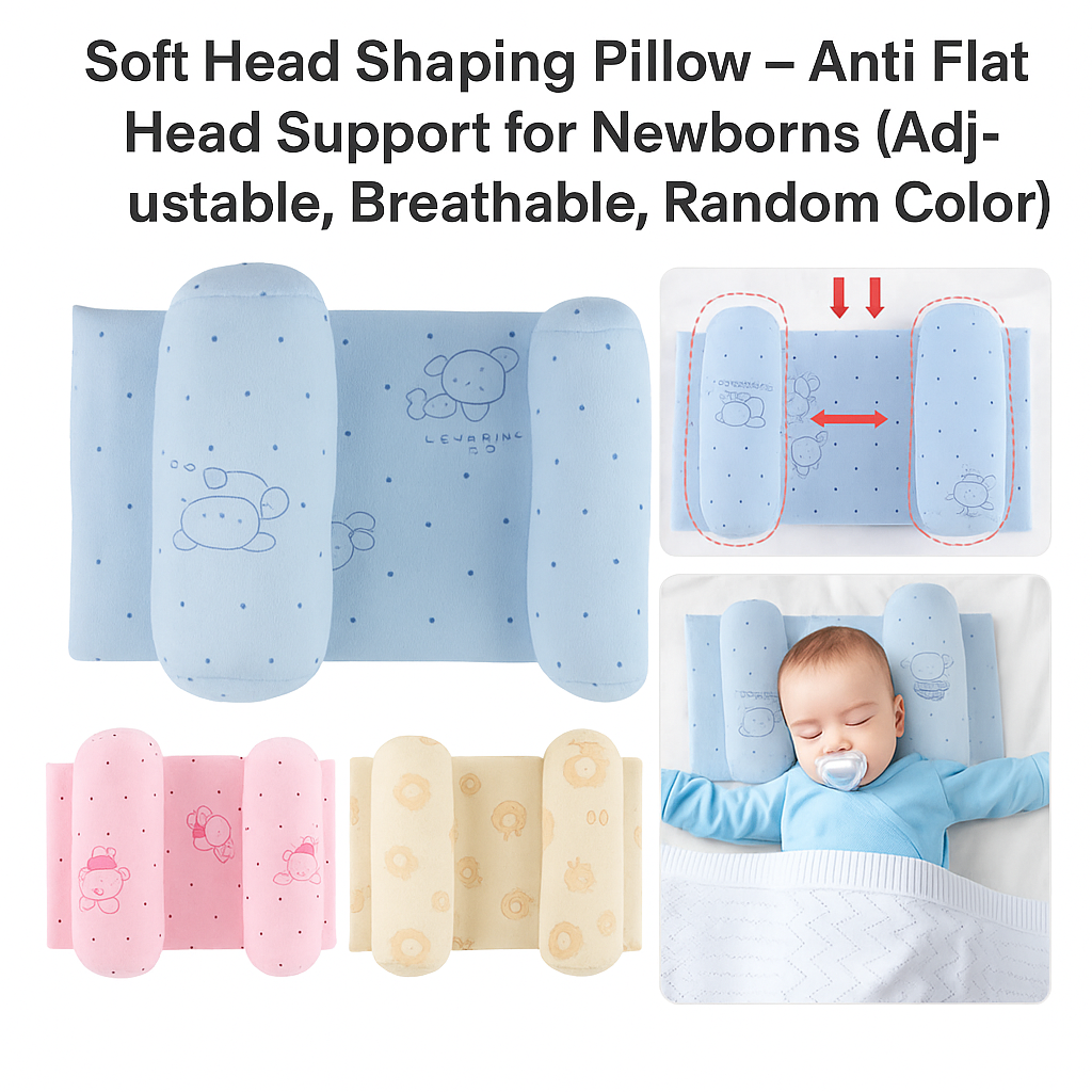 Newborn Head Shaping Pillow – Anti Flat Head Support Cushion