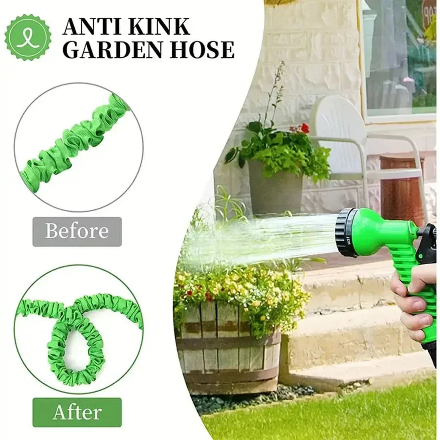 Expandable Magic Hose & High-Pressure Car Wash With 7 Water - Bforbazaar