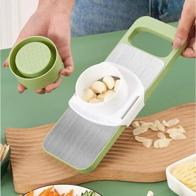 5 In 1 Stainless Steel Multifunctional Safe Vegetable Slicer & - Bforbazaar