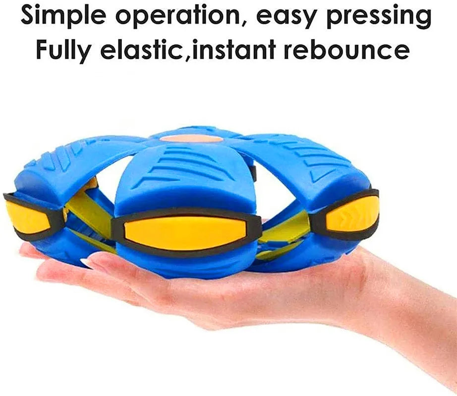 Flying Saucer Ball Magic Deformation Ufo With Led Light Flying - Bforbazaar