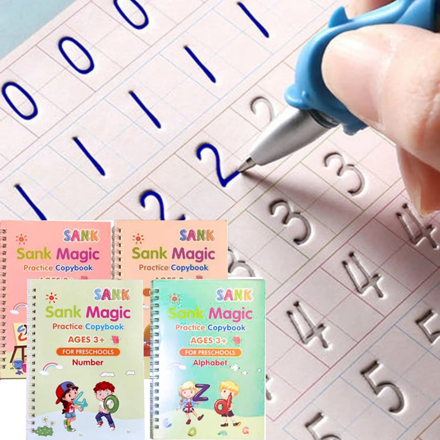 Magic Practice Writing Book With Pen For Kids Learning - Bforbazaar