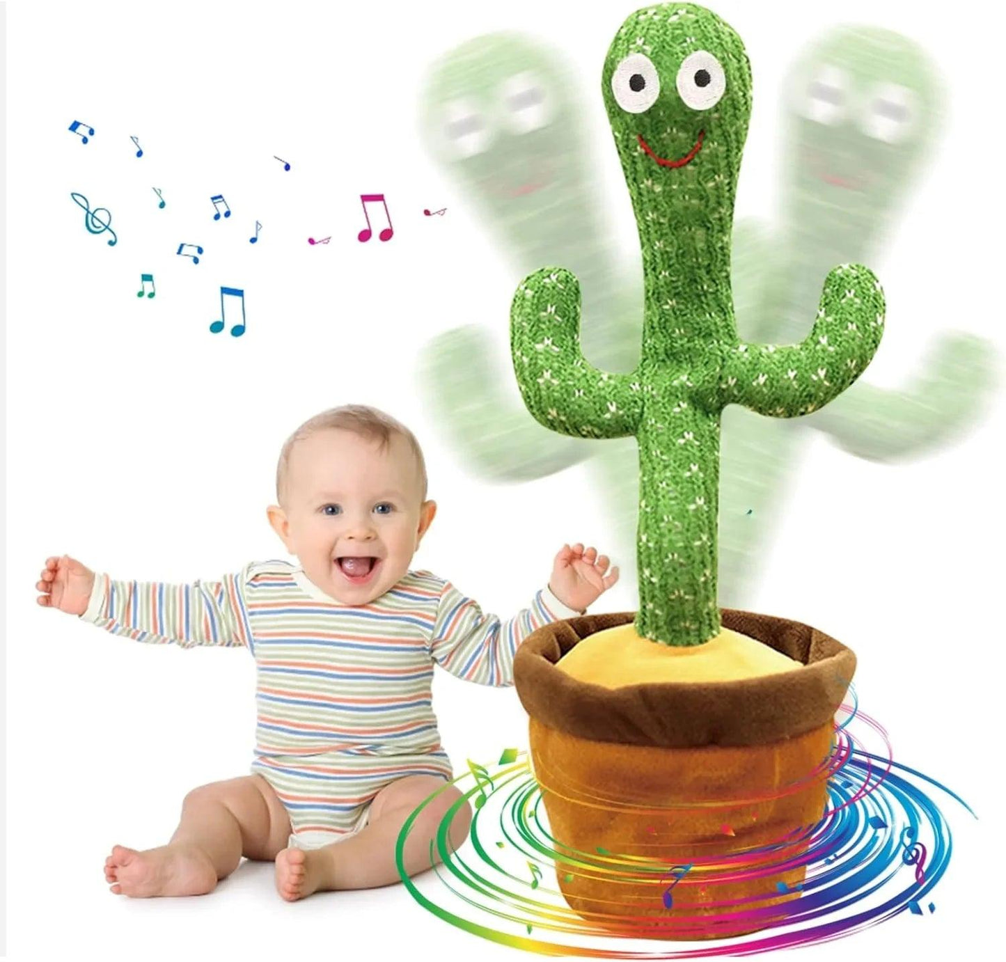 Intelligent Kawaii Cactus Interactive Learning And Musical Toy For Kids - Bforbazaar