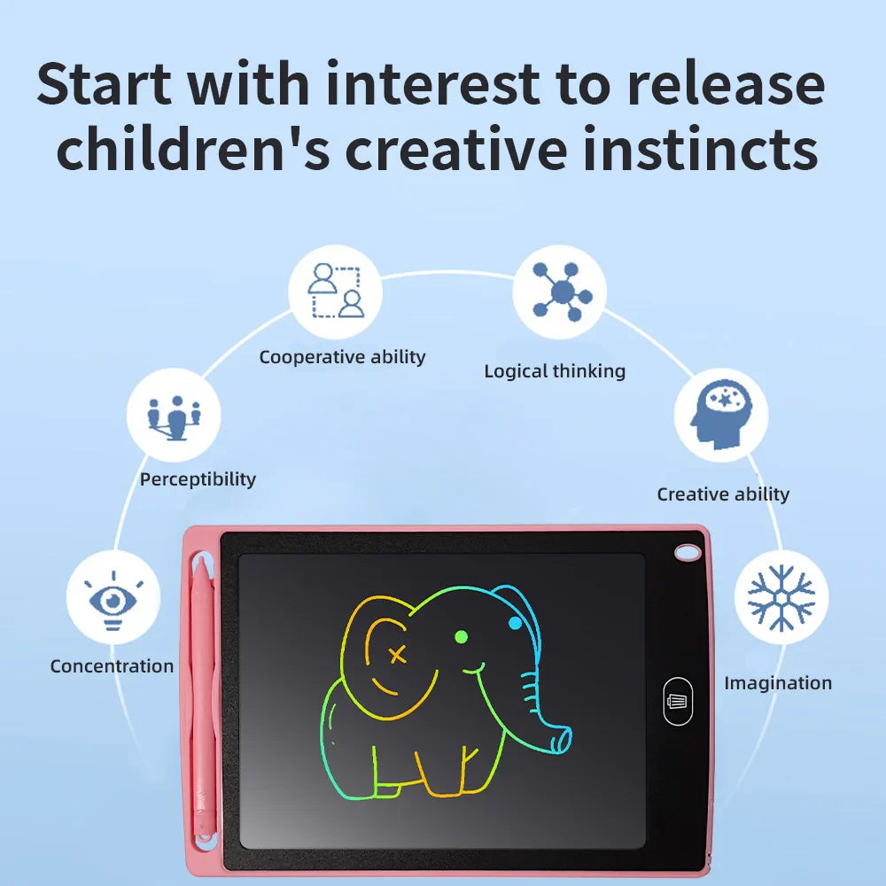 Lcd Writing Tablet Drawing Board Montessori Educational Toy For Children - Bforbazaar