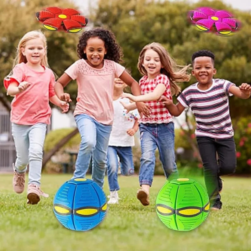 Flying Saucer Ball Magic Deformation Ufo With Led Light Flying - Bforbazaar
