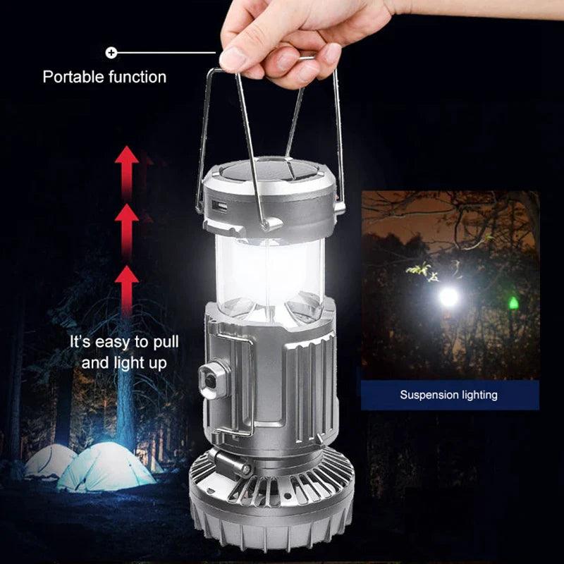 3 IN 1 Portable Camping Lights Solar Powered - Bforbazaar