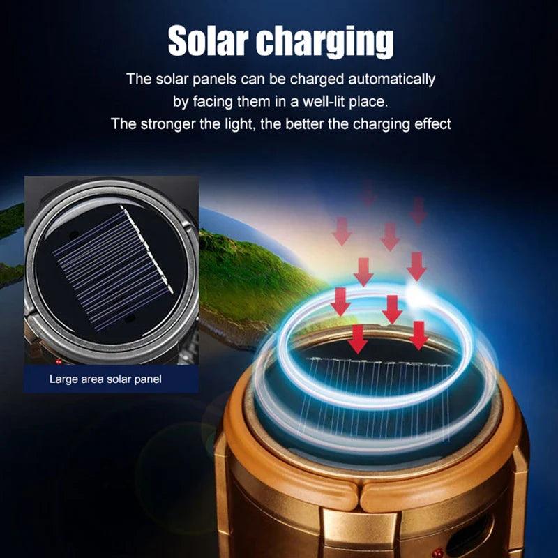 3 IN 1 Portable Camping Lights Solar Powered - Bforbazaar