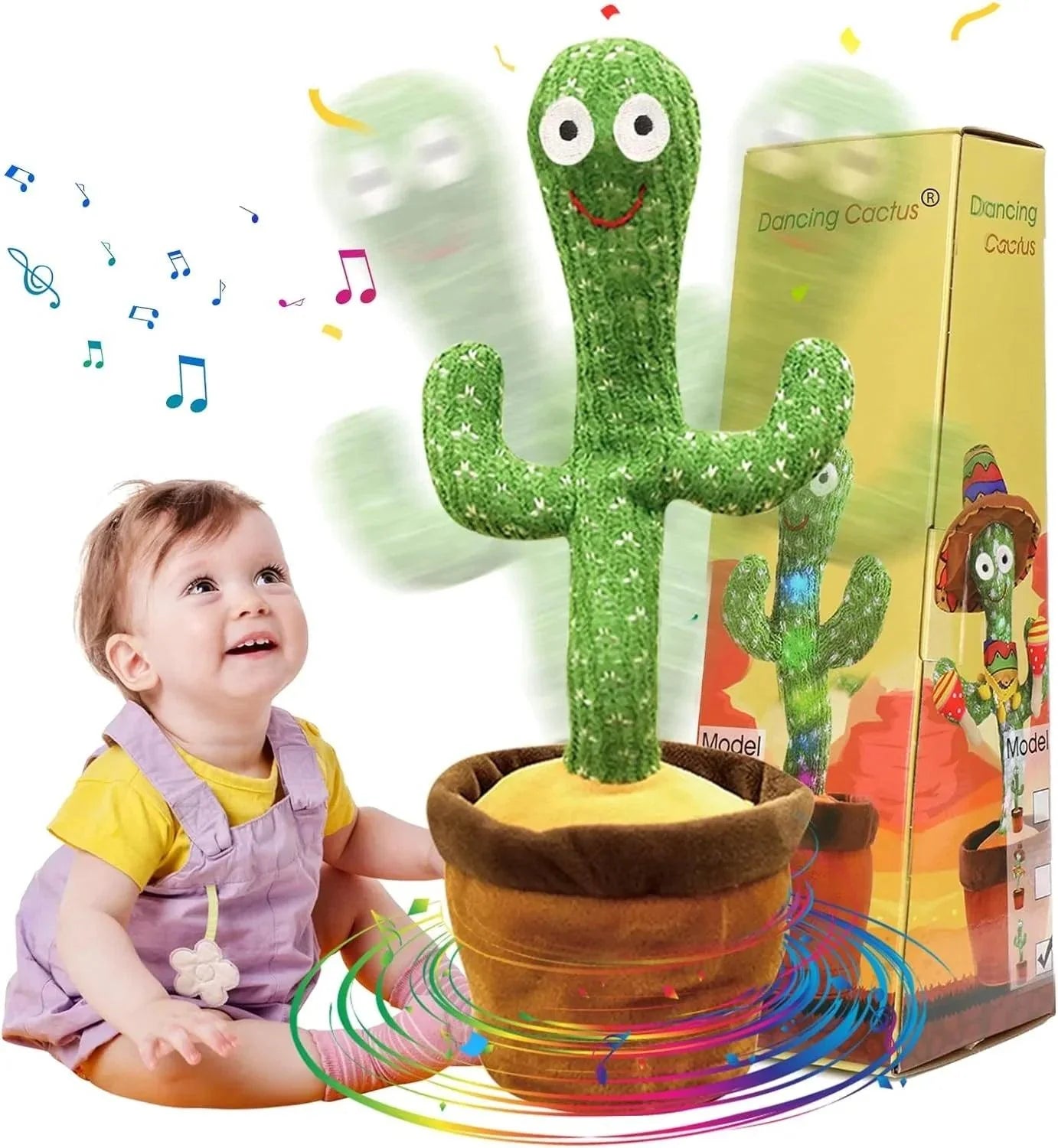 Intelligent Kawaii Cactus Interactive Learning and Musical Toy for Kids - Bforbazaar