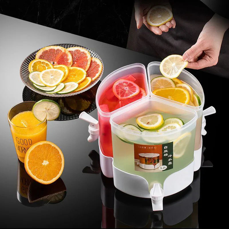 Cold Water Pitcher with Faucet & Iced Beverage Dispenser Refrigerator and Spigot - Bforbazaar