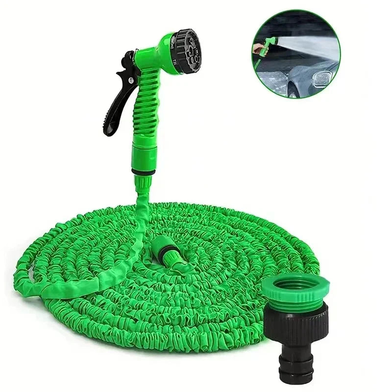Expandable Magic Hose & High-Pressure Car Wash With 7 Water Spraying Functions - Bforbazaar