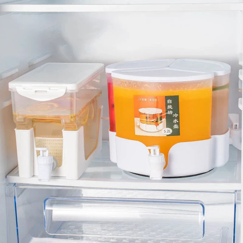 Cold Water Pitcher with Faucet & Iced Beverage Dispenser Refrigerator and Spigot - Bforbazaar