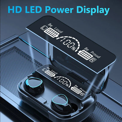 M10 Tws Wireless Earphone Bluetooth With Touch Control Led Display - Bforbazaar