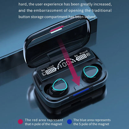 M10 Tws Wireless Earphone Bluetooth With Touch Control Led Display - Bforbazaar