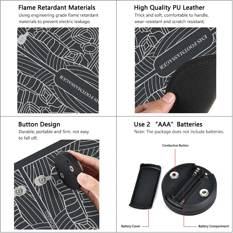 EMS Foot Massager Electric Muscle Stimulator Feet Mat - Bforbazaar