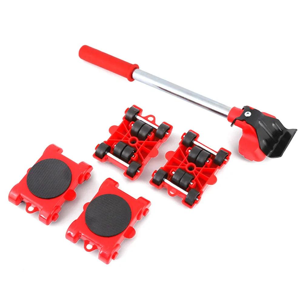 Heavy Duty Furniture Lifter With Wheel Bar - 5Pcs/Set - Bforbazaar