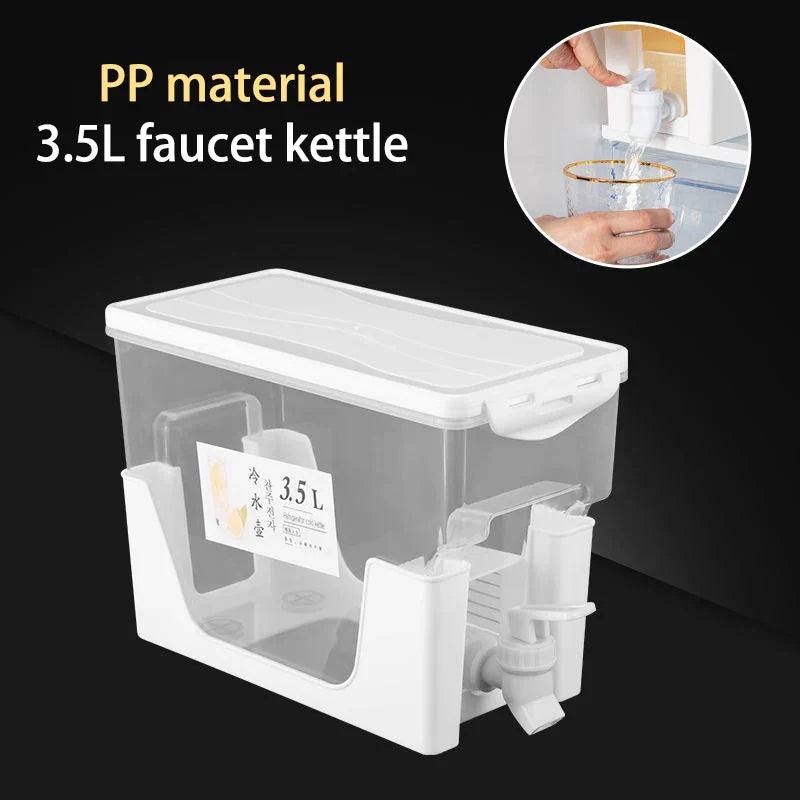 Cold Water Pitcher with Faucet & Iced Beverage Dispenser Refrigerator and Spigot - Bforbazaar