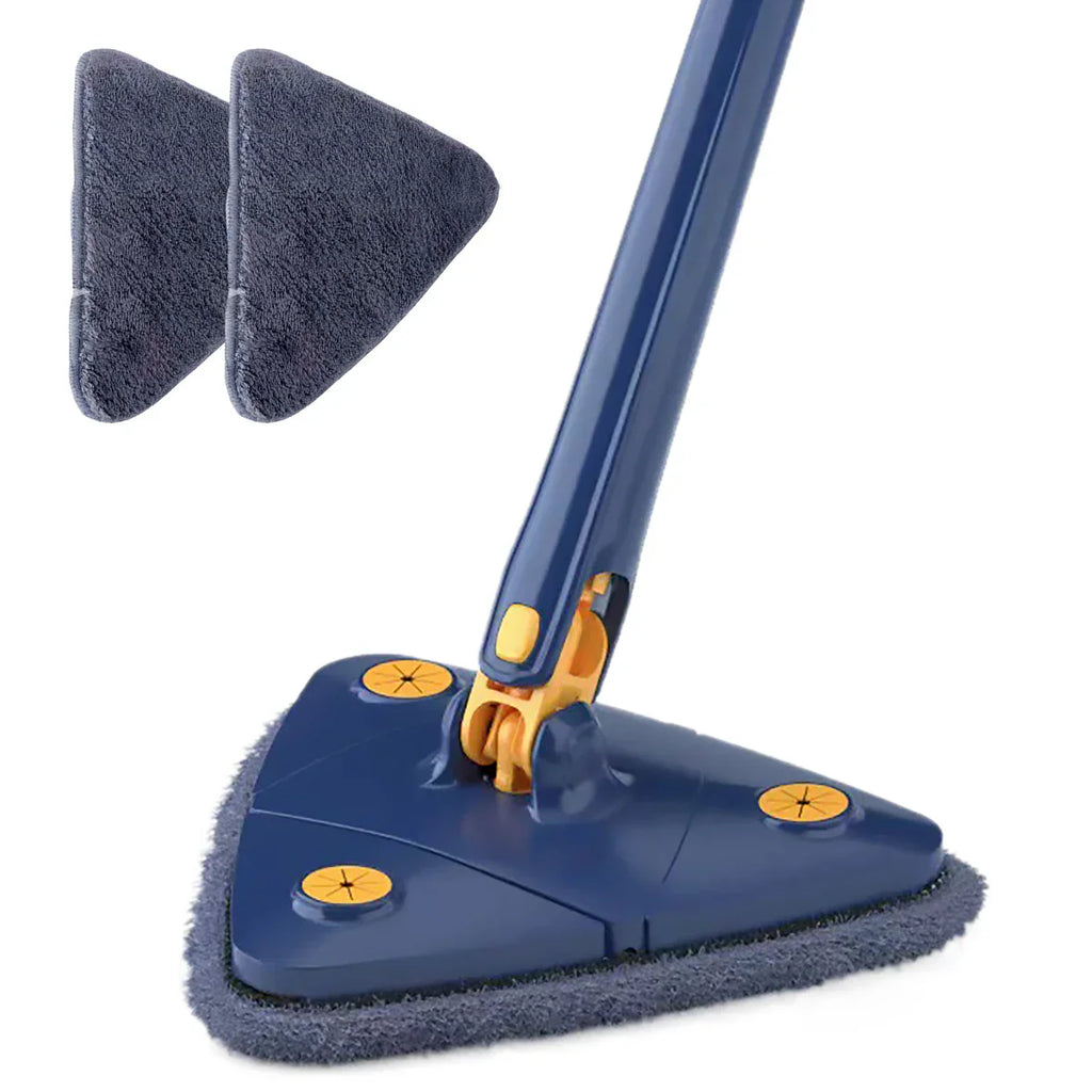 360° Rotatable Self-Wringing Telescopic Triangle Mop - Bforbazaar