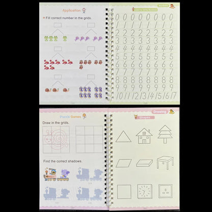 Magic Practice Writing Book With Pen For Kids Learning - Bforbazaar