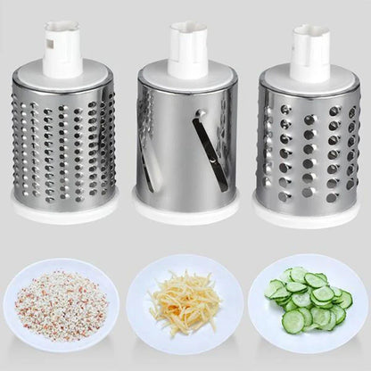 3-In-1 Manual Rotation Vegetable Fruit Slicer & Round Cutter - Bforbazaar