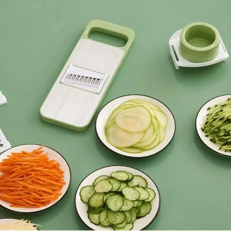 5 in 1 Stainless Steel Multifunctional Safe Vegetable Slicer & Cutter - Bforbazaar