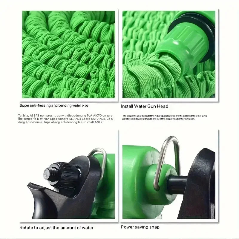 Expandable Magic Hose & High-Pressure Car Wash With 7 Water Spraying Functions - Bforbazaar