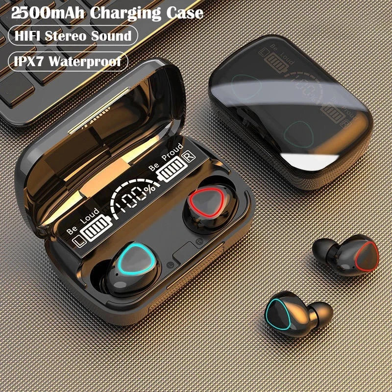 M10 TWS Wireless Earphone Bluetooth With Touch Control LED Display 9D Stereo - Bforbazaar