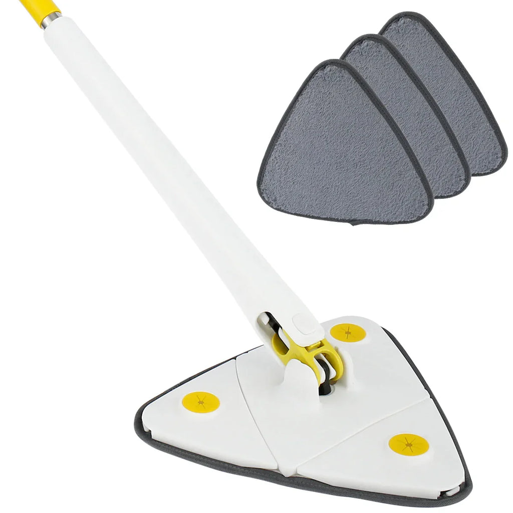 360° Rotatable Self-Wringing Telescopic Triangle Mop - Bforbazaar