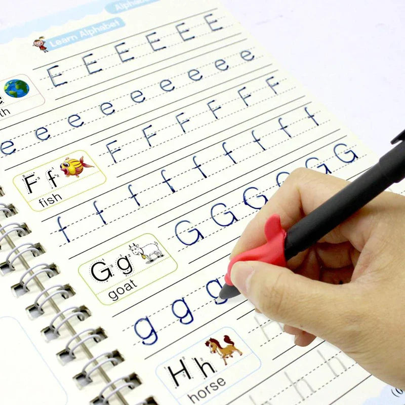 Magic Practice Writing Book With Pen For Kids Learning - Bforbazaar