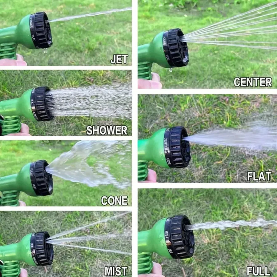 Expandable Magic Hose & High-Pressure Car Wash With 7 Water Spraying Functions - Bforbazaar