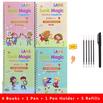 Magic Practice Writing Book With Pen For Kids Learning - Bforbazaar