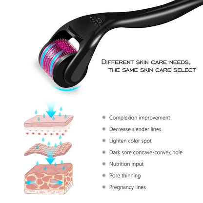 Derma Roller 0.25Mm 540 Titanium Microneedle Roller For Facial Skin - Bforbazaar