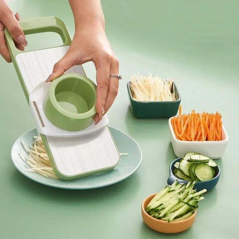 5 in 1 Stainless Steel Multifunctional Safe Vegetable Slicer & Cutter - Bforbazaar