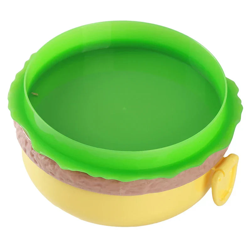 Burger Shape Round Lunch Box For Kids - Bforbazaar