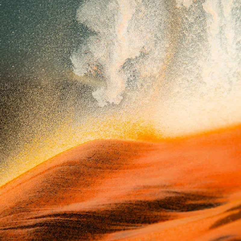 3D Deep Sea Sandscape & Moving Sand Art Picture with Round Glass In Motion Display - Bforbazaar