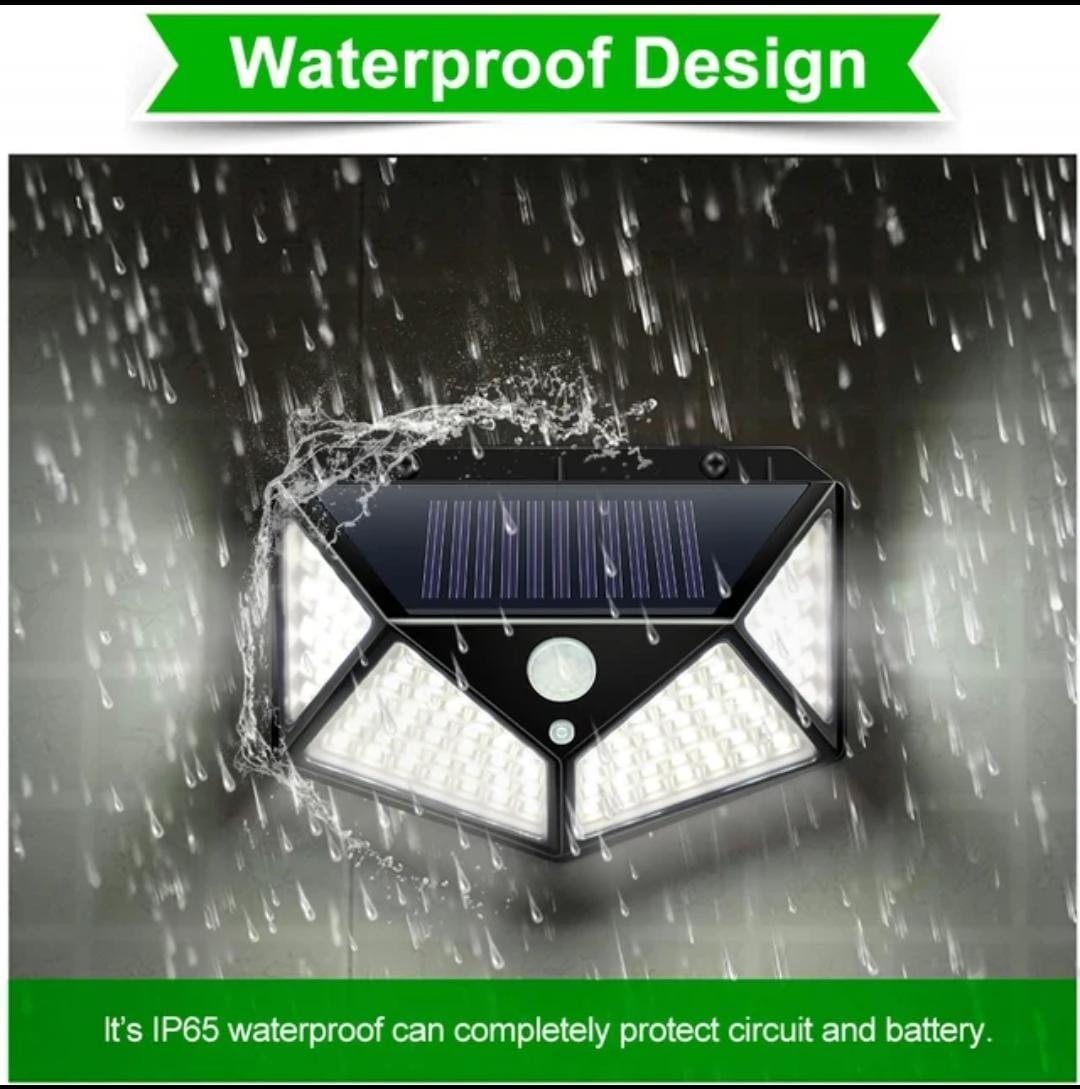100Led Solar Wall Lamp With Pir Motion Sensor - Bforbazaar