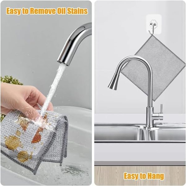 Heavy-Duty Dish Scrubbing Cloths - Pack Of 10 - Bforbazaar
