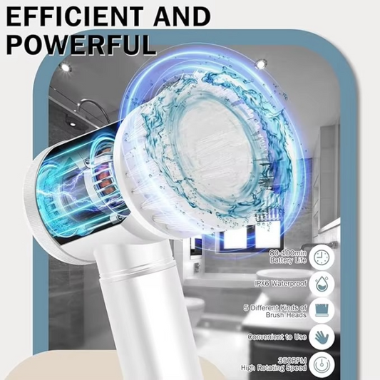 Magic Brush Wireless Rechargeable Cleaning Brush - For Bathtub, Tiles - Bforbazaar
