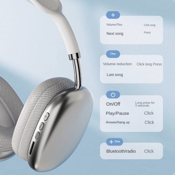 🎧 P9 Wireless Bluetooth Headphones - Over-Ear Stereo Sound - Bforbazaar