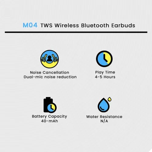 895B Wireless Bluetooth Earbuds | LED Display | Type-C | Mic | Random Colo