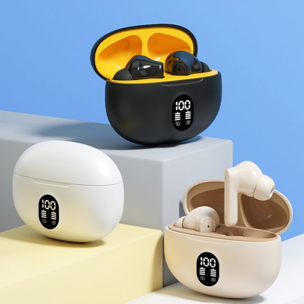 895B Wireless Bluetooth Earbuds | LED Display | Type-C | Mic | Random Colo