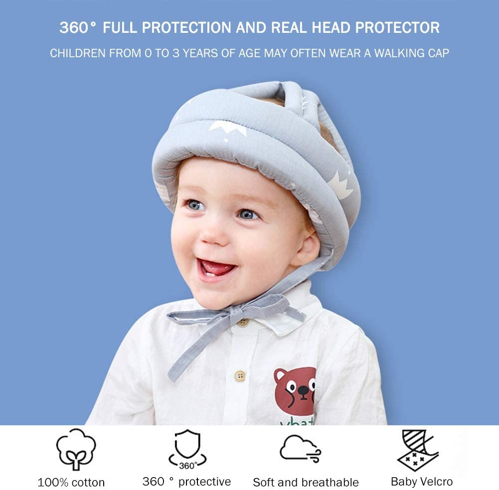 ⭐ Baby Head Safety Protector – 👶🛡️ بچوں کے سر کی 360° نرم اور مکمل حفاظت والا ہیلمٹ 🌙✨