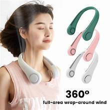 Rechargeable Neck Fan | Hands-Free Cooling with Dual Blades
