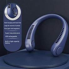 Rechargeable Neck Fan - Hands-Free Cooling With Dual Blades - Bforbazaar